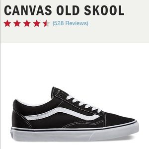 Canvas old skool black vans
